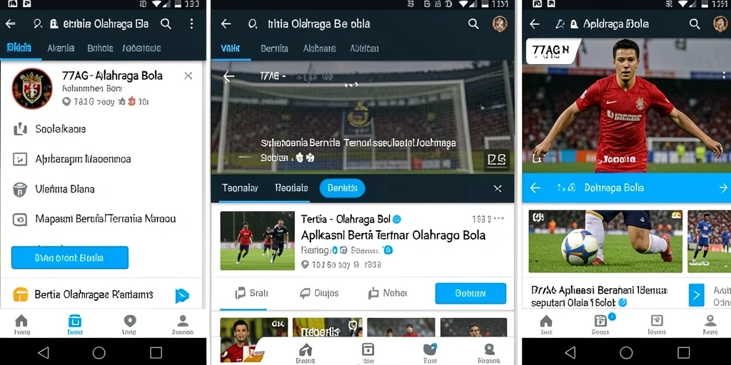 Antarmuka 77AG menampilkan berita Olahraga Bola terkini dan analisis mendalam.