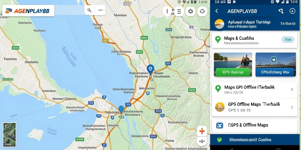 Antarmuka utama AGENPLAY88 menunjukkan fungsi peta offline yang intuitif.