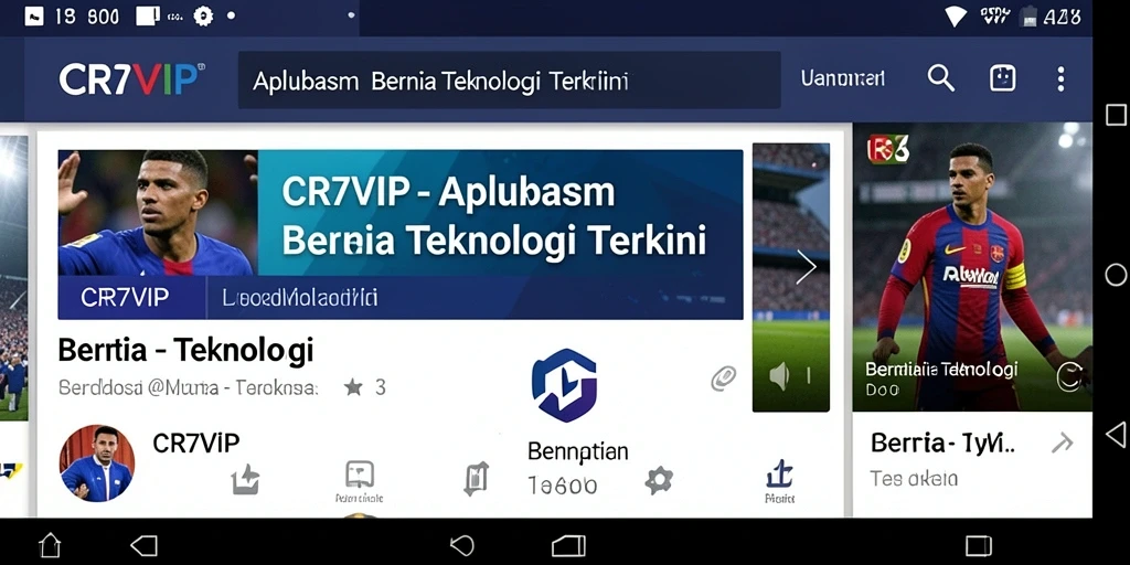 Tampilan antarmuka aplikasi CR7VIP yang modern dan informatif.