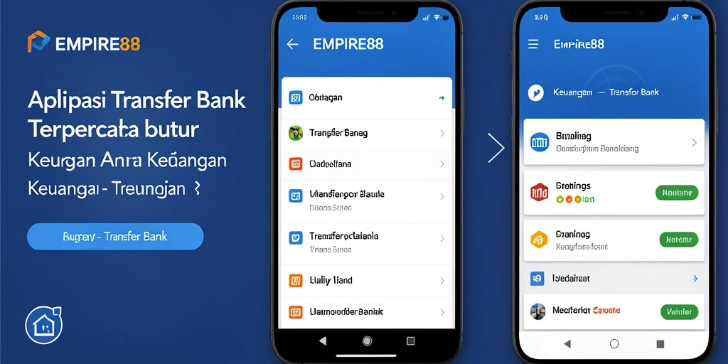 Tampilan antarmuka EMPIRE88 yang sederhana dan fungsional untuk Transfer Bank.