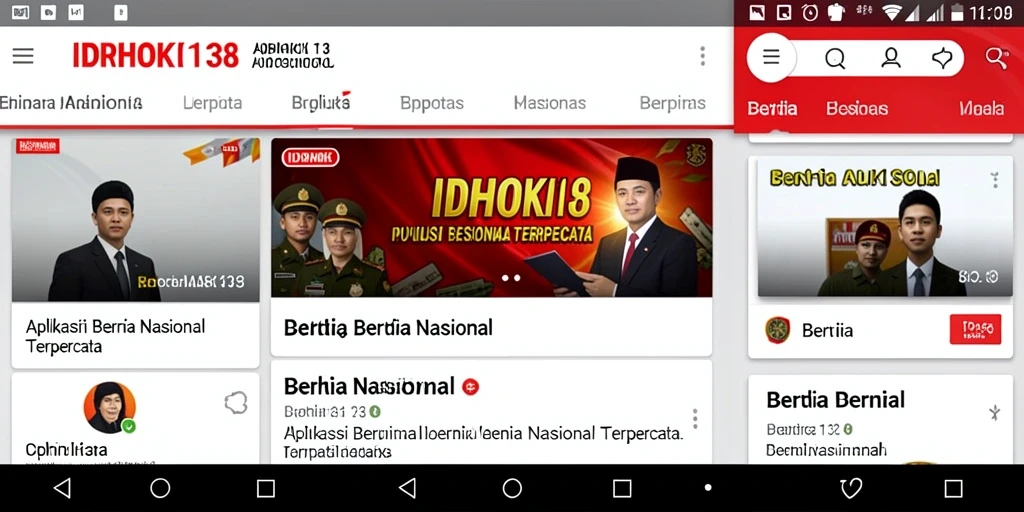 Tampilan antarmuka utama aplikasi IDRHOKI138 yang informatif.