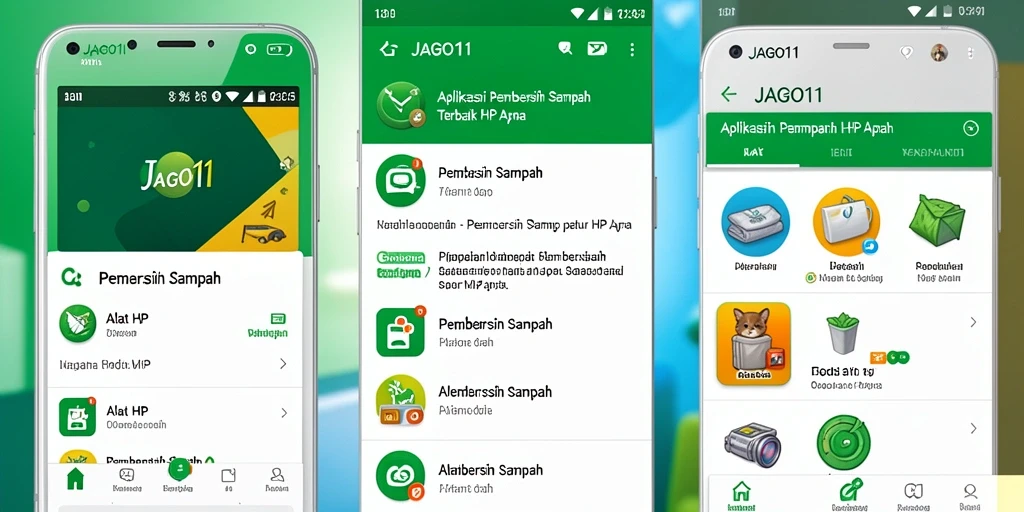 Antarmuka JAGO11 yang intuitif untuk fungsi Pembersih Sampah.