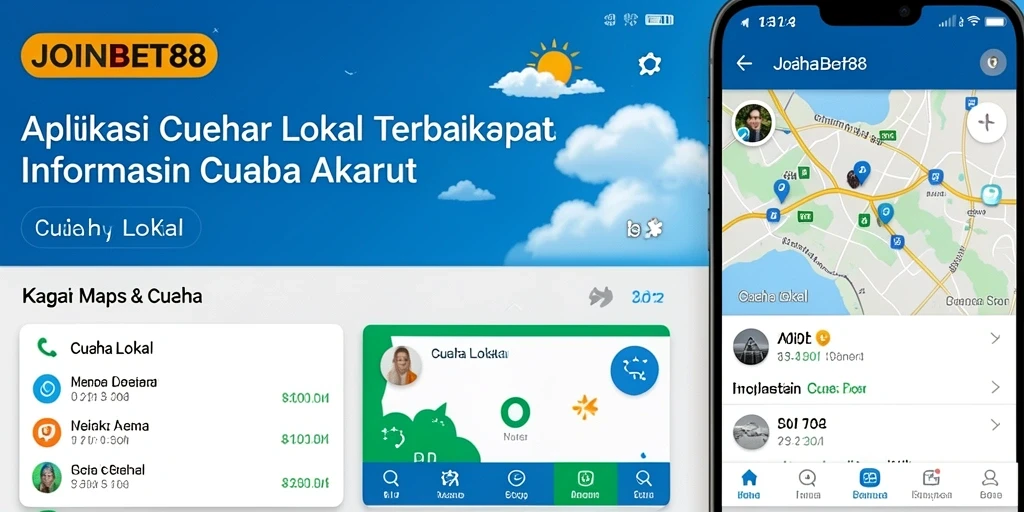 Antarmuka aplikasi JOINBET88 menampilkan informasi cuaca lokal dengan jelas.