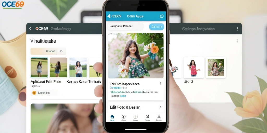 Antarmuka OCE69 yang intuitif untuk edit foto kertas kaca.